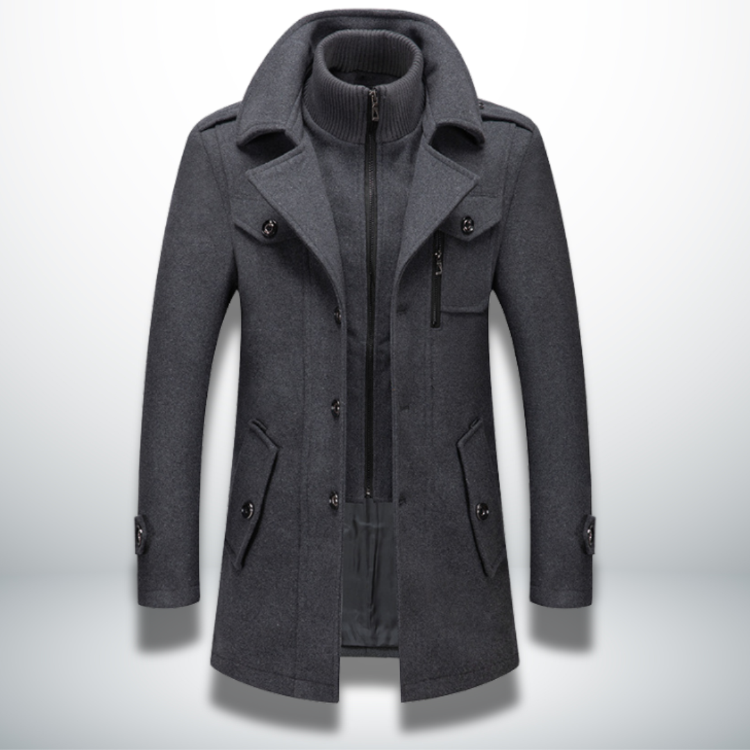 Felix | Herren Smart-Casual Mantel mit Knopfverschluss
