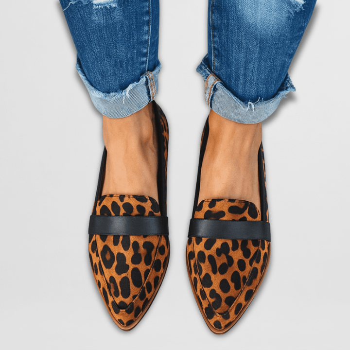 Magdalena | Damen Frühlings Spitz Zulaufende Wildleder Loafer