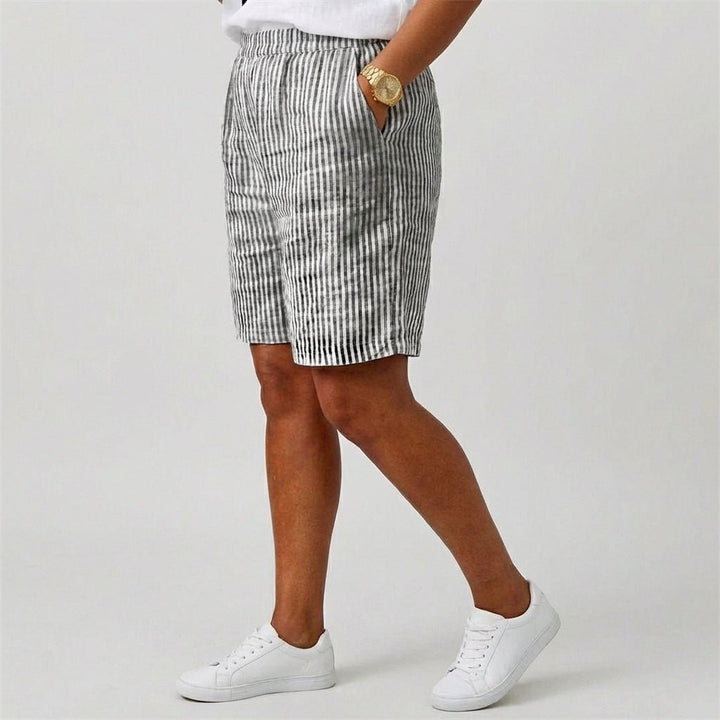 Clara | Damen Gestreifte Relaxed-Fit Shorts Elastischer Bund Sommer