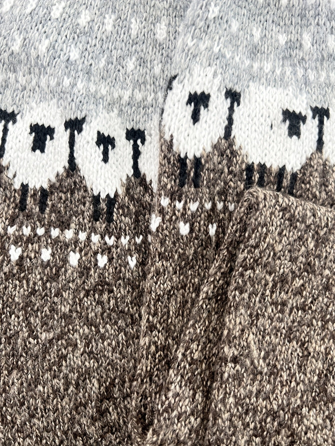 Johanna | Damen Grobstrick-Pullover mit Schaf-Jacquardmuster