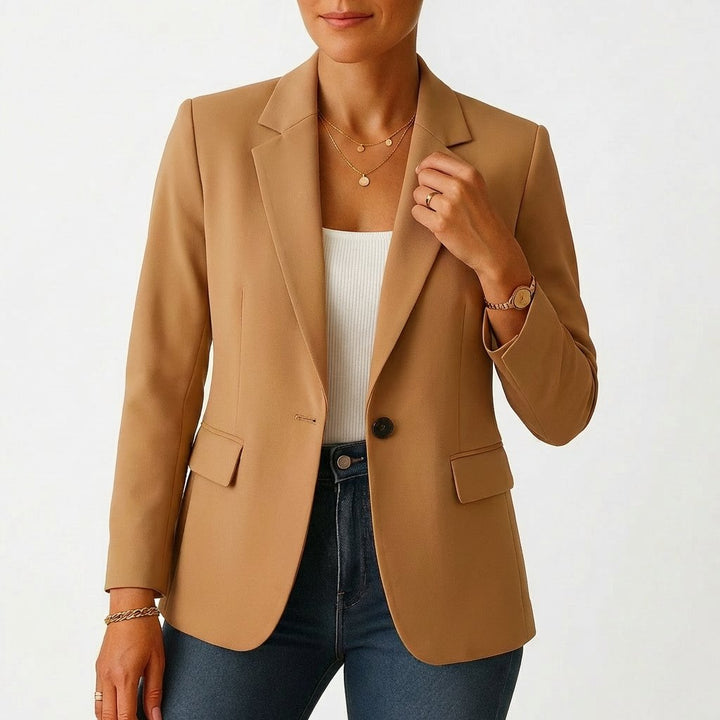 Marie | Damen Klassischer Einknopf-Blazer Tailliert