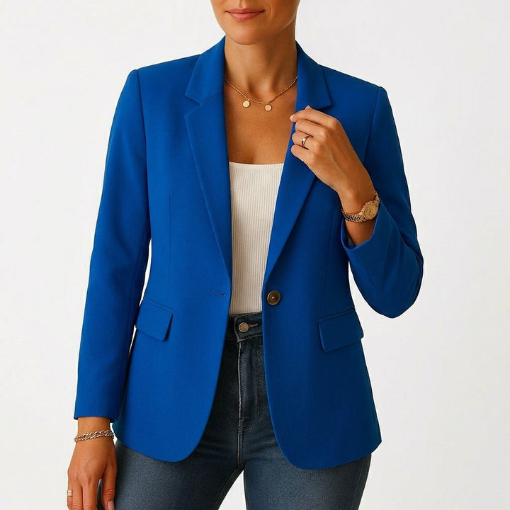 Marie | Damen Klassischer Einknopf-Blazer Tailliert