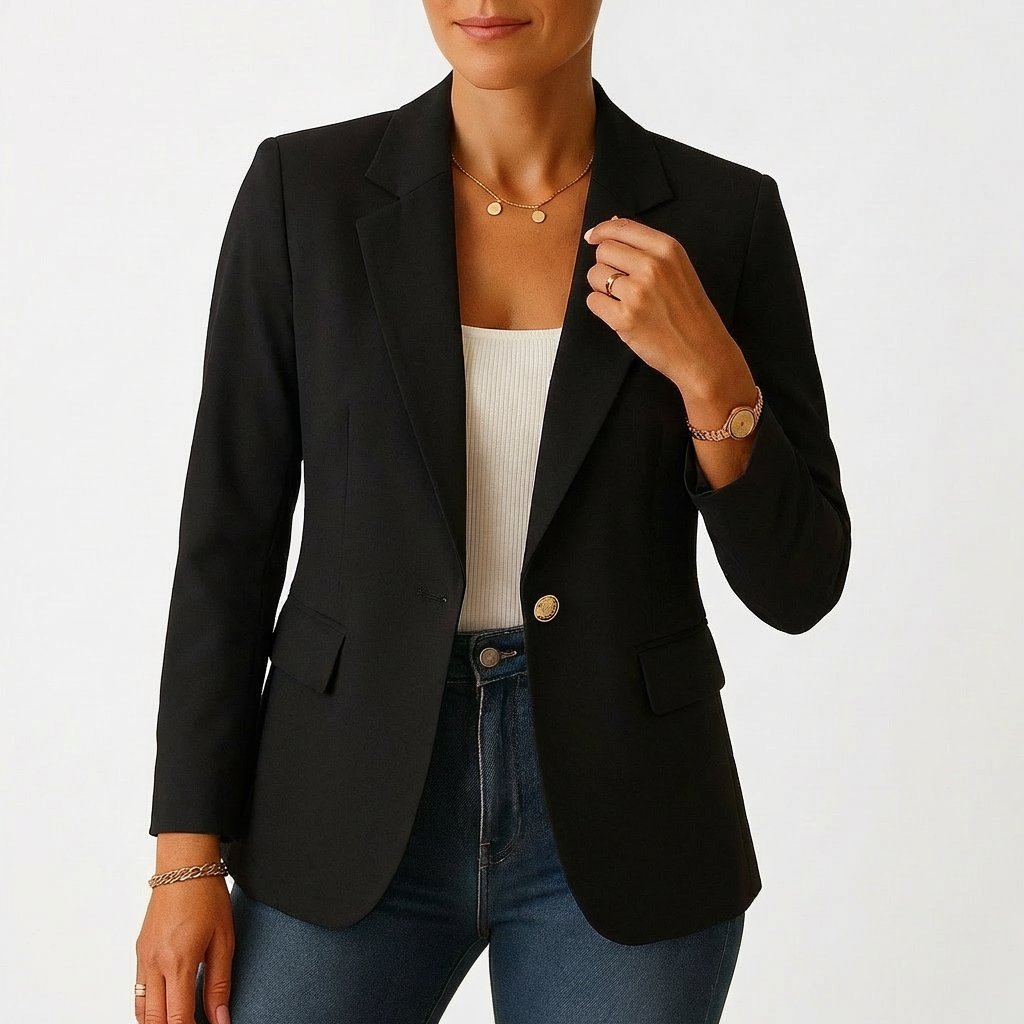 Marie | Damen Klassischer Einknopf-Blazer Tailliert