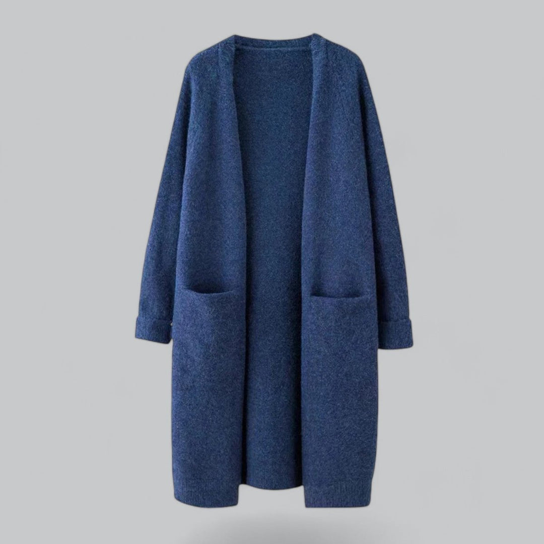 Clara | Damen Langer Oversized Kaschmir Strick Cardigan
