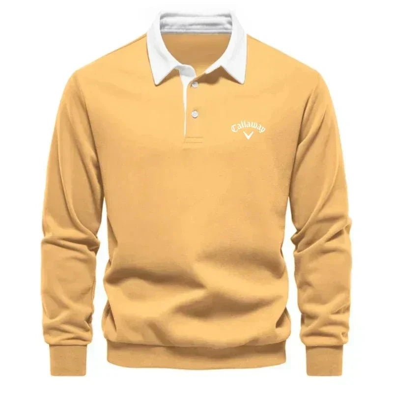 Sebastian | Herren Langarm-Polo Pullover Strick Kontrastkragen Tailored Fit