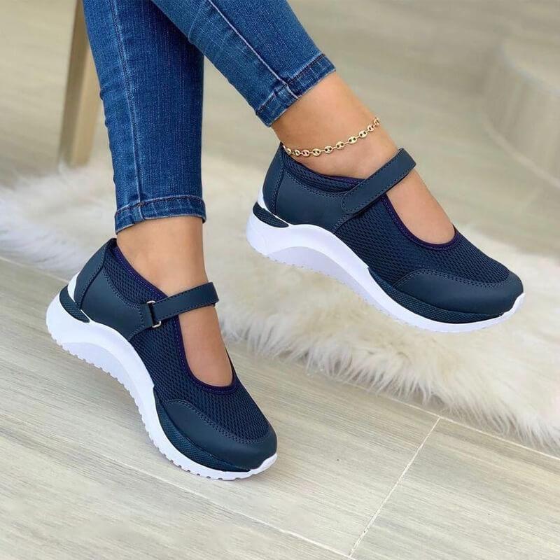 Leonie | Damen Mesh-Sneaker mit Klettverschluss für Komfort
